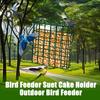 Suet Cage Bird Feeder Outdoor Garden Iron Cages Outside Hanging Suet Feeder Single Suet Cake Wild Bird Feeder
