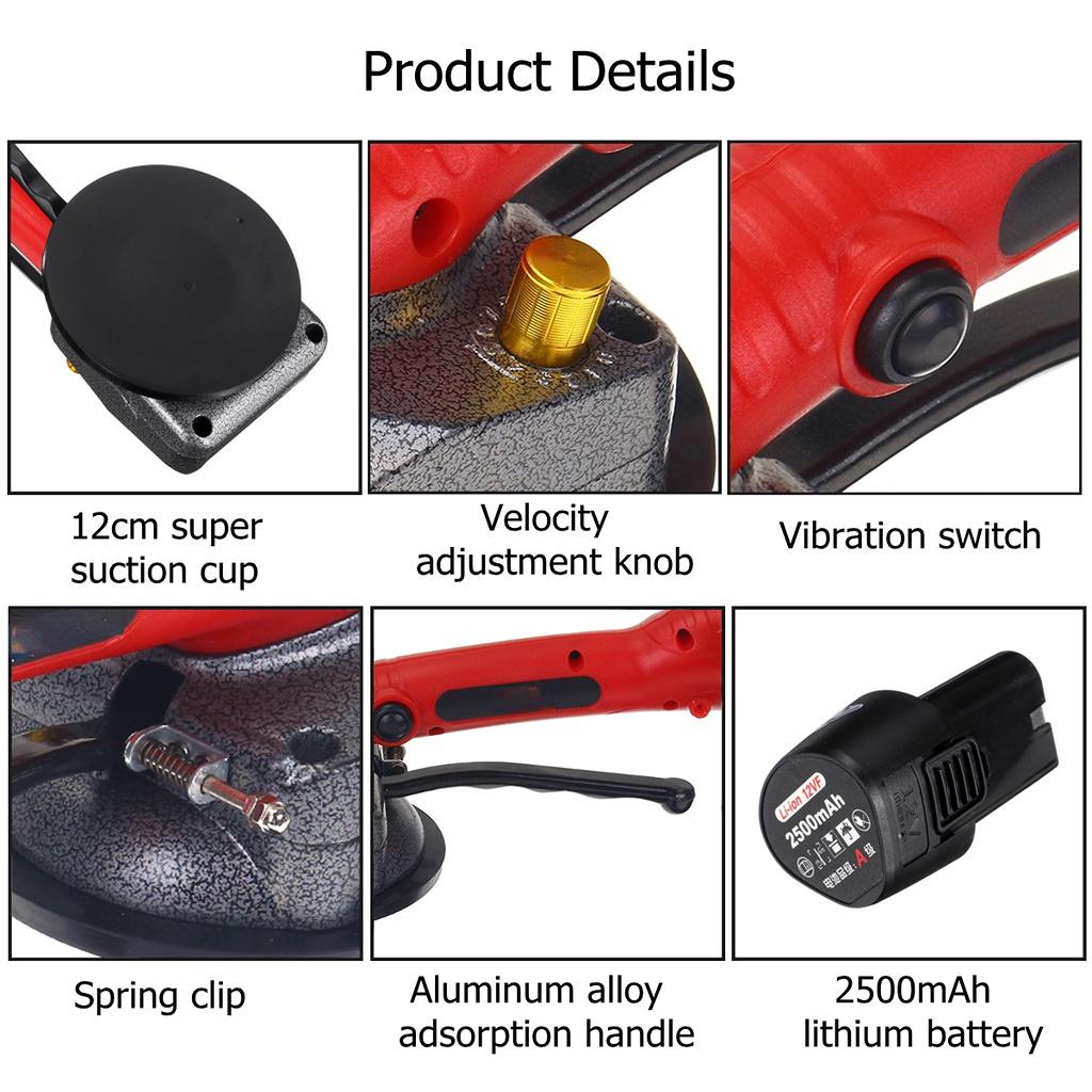 110 В/240 В, 2500 мАч, аккумуляторная машина для укладки плитки, 6 скоростей, машина для укладки плитки с интеллектуальным контролем частоты