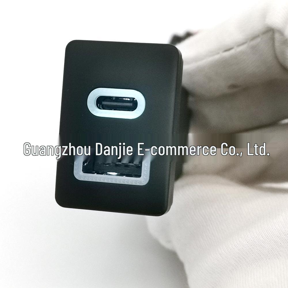 Двойное USB-зарядное устройство для Toyota: Быстрая зарядка PD QC3.0 с TYPE-C Без потерь Жгут проводов