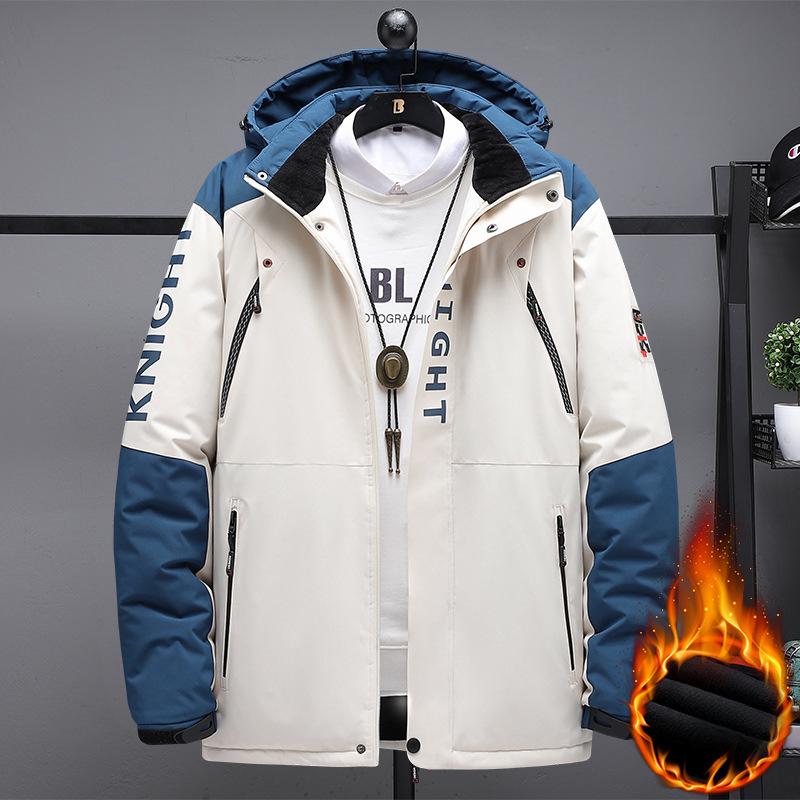 Fashion Plus Size Men's Cotton-padded Jacket, Thickened Warm Cotton-padded Jacket, Loose Padded Jacket, Outdoor Cotton-padded Jacket 9XL