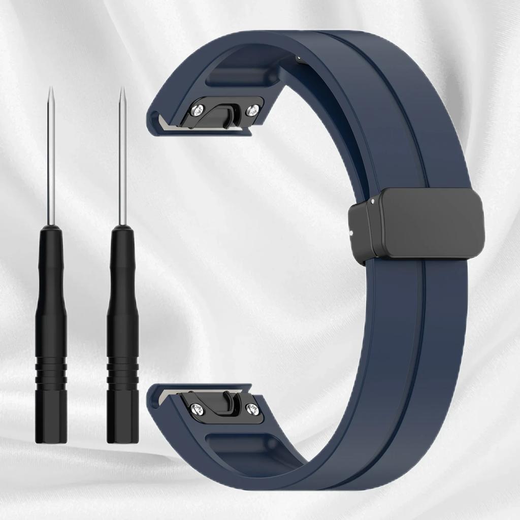 26mm 22mm Magnetic Buckle Strap For Garmin Fenix 7 7X 6X Pro 5Plus 6S 7S 3 3HR Forerunner 965 945 Silicone Bracelet Watchband