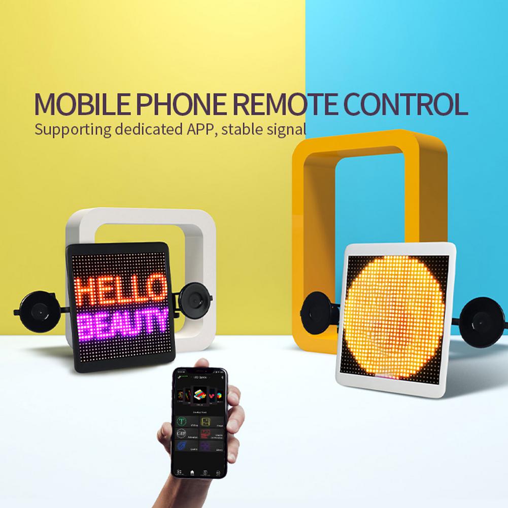 DIY автомобильный рекламный экран автомобильный Bluetooth голосовой интерактивный экран автомобильное заднее стекло доска объявлений светодиодный дисплей для IOS Android