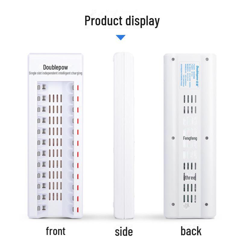 Улучшенное интеллектуальное зарядное устройство 5-го поколения с 12 слотами для NiMH/NiCd AA/AAA KTV-аккумуляторов 7-го поколения