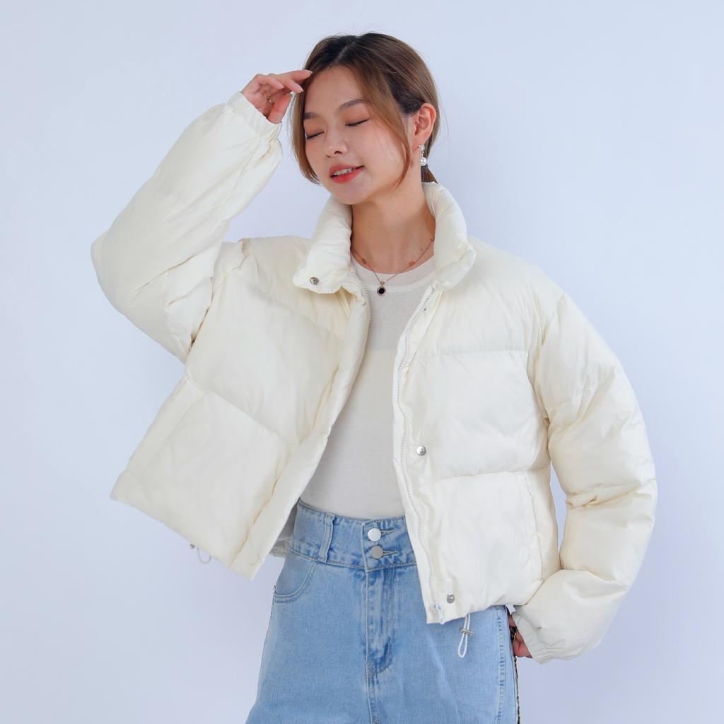 Зимнее женское пальто, однотонное, простое, утолщенное, с коротким воротником-стойкой, куртка из утиного пуха