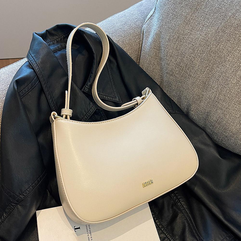 Модная сумка на ремне из искусственной кожи, большая вместительная женская сумка на одно плечо, однотонная винтажная простая сумка-мессенджер