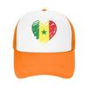I Love Senegal   Mesh Sun Hats  Kpop Rock Sun Visor Baseball Cap Unisex Unisex Fashion Design Trucker Hat