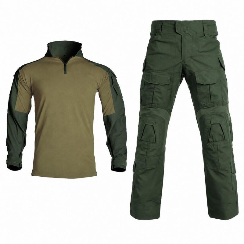 Hanye Camouflage Long Sleeve Cycling Jersey Set Tactical Training Uniform Suit
