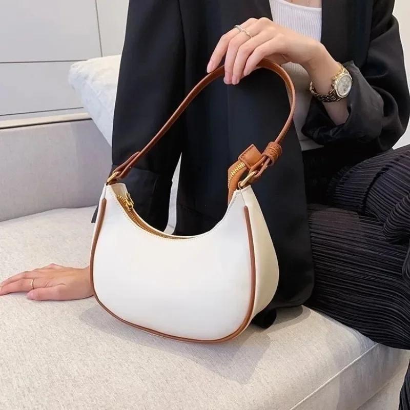Women Bag Designer Clutch Handbags Solid Leather Underarm Shoulder Bag Casual Female Shopper Tote Hobos Bags