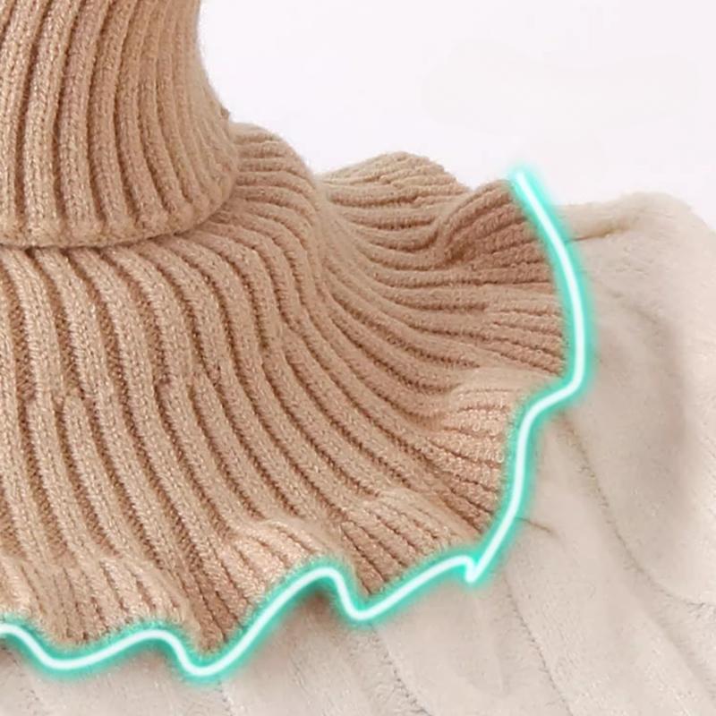 Scarf, Neck Cover, Fake Collar, Cervical Spine Protection, Warmth and Cold Protection, Versatile Knitted Turtleneck Sweater Collar