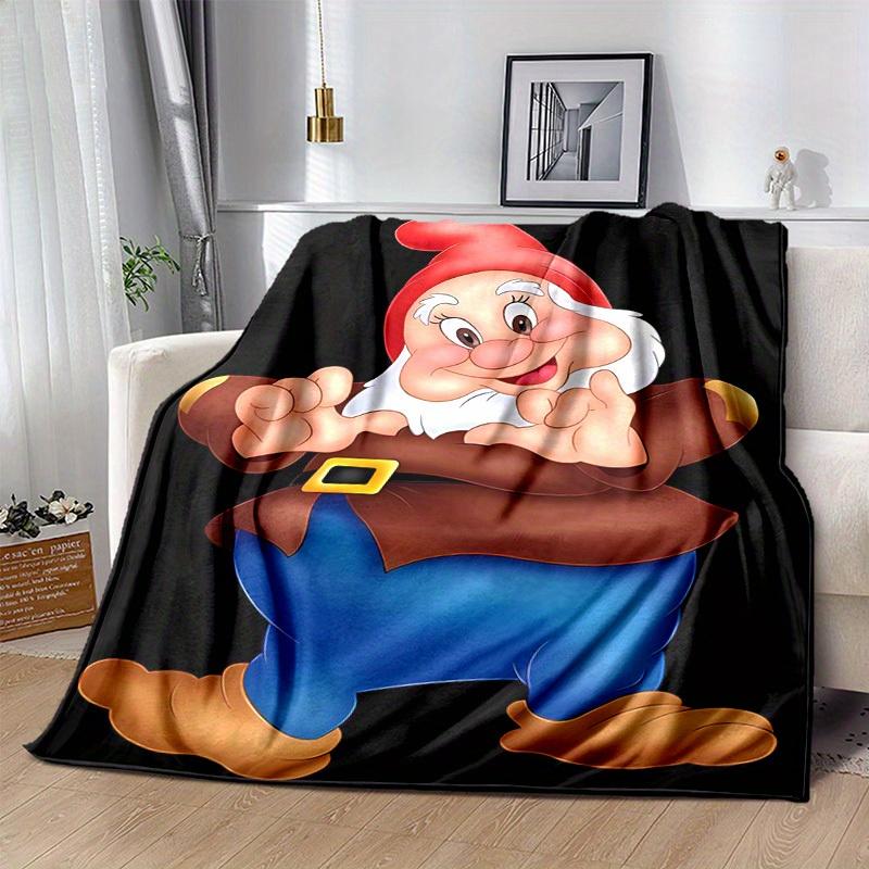1pc, Disney Snow White Happy Dwarf Throw Blanket Perfect for Home Decor, Couch Cover, Outdoor Use, Gifts, Bedroom, Living Room, Travel