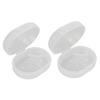 2pcs Swimming Earplug Storage Box Buckle Closure Breathable Holes Earplugs Carry Case Transparent
