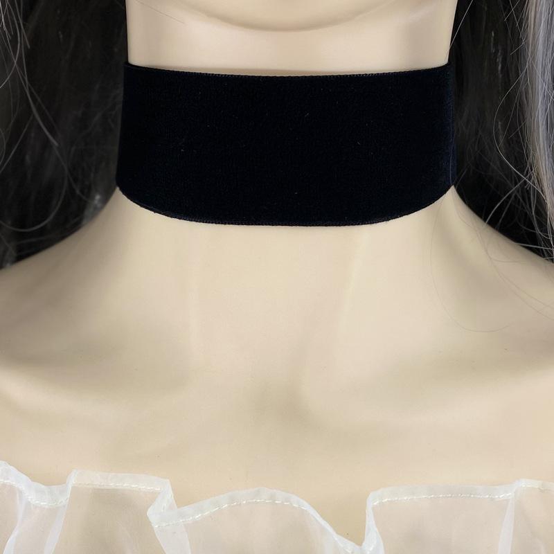 Бархатное колье-чокер, готическое винтажное колье-цепочка для девочек и женщин, черное колье-чокер, модные украшения на шею, аксессуары для воротника