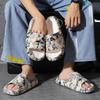 Fashion Anime Printing Slippers Men's Sandals Summer Couple Slippers Fashion Thick Bottom Anti-slip Slip-on Holidays Beach Shoes 2025