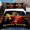 3PCS Football Spirit Ya-mal  Bedding Set,Including 1pc Duvet Cover And 2pcs Pillowcases Perfect for Bedroom, Dormitory, Fan Christmas gift