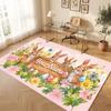 Animals Theme Crystal Velvet Floor Rug Personalized Custom Name Text Warm Carpet Home Decoration