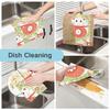 Kitchen cloth lucky cat Japanese style pattern design green cute wiping absorbent quick-drying stain removal dishcloth 6-piece set stylish cleaning