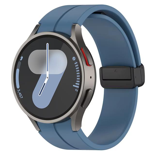Ремешок для Samsung Watch 6 ремешок 7/4/5/5 Pro/4 6 classic 44мм 40мм Без зазоров Магнитный ремень Силиконовый браслет correa Galaxy Watch 7