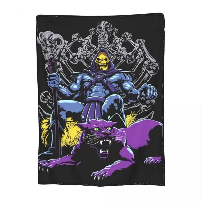 He Man Skeletor Blankets Comfortable Soft Flannel Winter Masters Of The Universe Throw Blanket for Sofa Travel Bedroom