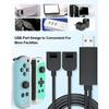 Портативный USB-кабель для зарядки Joy-con, короткий для контроллера Nintendo Switch со светодиодным индикатором, заменяет зарядную док-станцию Joy-con, дорожные зарядные кабели