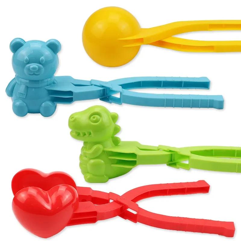 4 шт. Клипсы для лепки снежков, игрушки, забавные формы для лепки снежков для детей, зимние игры на открытом воздухе, игры в снежки, детский клип для снежков