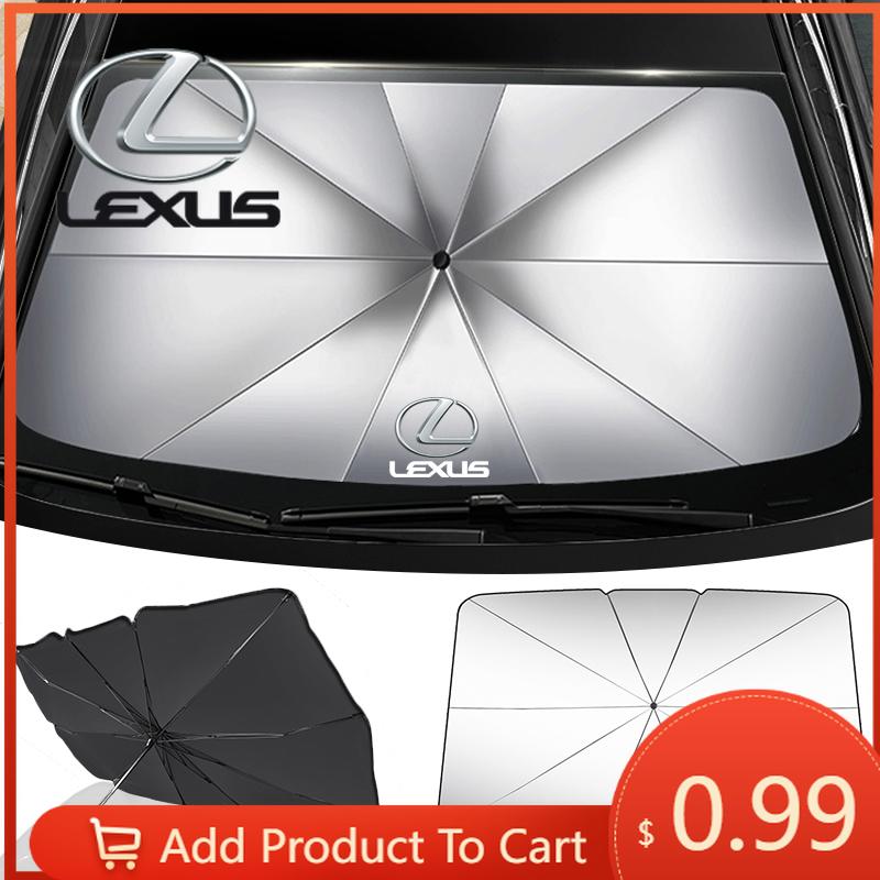 csgpkv1 Interior Stickers Car Sunshade Umbrella Auto Front Window Windshield Parasol For Lexus F SPORT LBX NX RX 350h 450h ES UX 300e GS