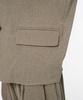 Codemorph Pleated Relaxed Fit Linen Jacket Khaki