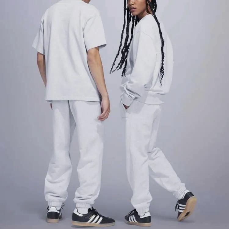 adidas Originals Унисекс вязаные спортивные штаны светло-серого цвета с умеренными манжетами (унисекс) Трикотажные брюки HS4847