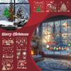 Наклейки на окна, Снежинки, Блестящее Рождественское украшение Наклейки на окна, Статические Рождественские наклейки на окна(1PC)