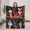 Одеяло Американской рок-группы Kiss Мягкое Теплое Новинка Плюшевое Одеяло-накидка Для Домашнего Декора Путешествий Фланелевое Покрывало Покрывало