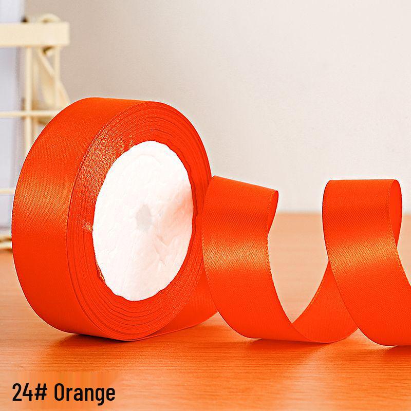 Полиэстеровая атласная лента 2,5 см для подарочной коробки и аксессуаров для волос