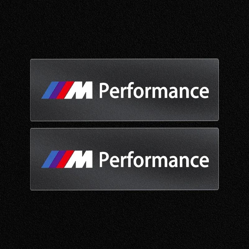 BAAM1 2025 Hot 2pcs Car Interior Sticker Central control Decals Emblem Badge Car Styling For BMW M6 M5 M3 X1 X3 X5 E38 E39 E46 E53 E60