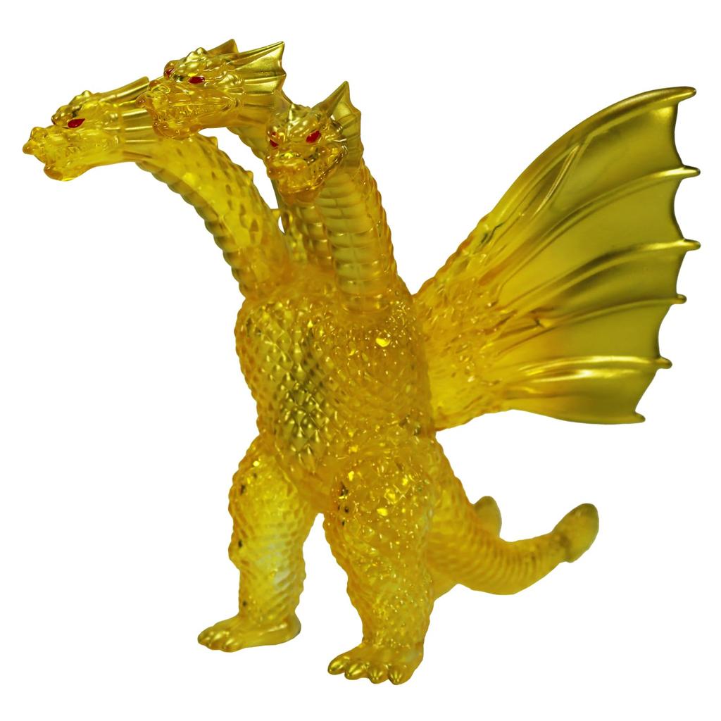 CCP Серия средних размеров Производство контента персонажей Godzilla EX Godzilla King Ghidorah King Ghidorah Прозрачный желтый Примерно 130 мм Фигурка из ПВХ (КПК)