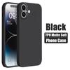 Роскошный Черный Матовый Силиконовый Чехол Для Телефона Для iPhone 11 12 13 14 15 16 Pro Max 15 Plus 12 Mini 16E 17 Air Задняя Крышка Мягкий Чехол