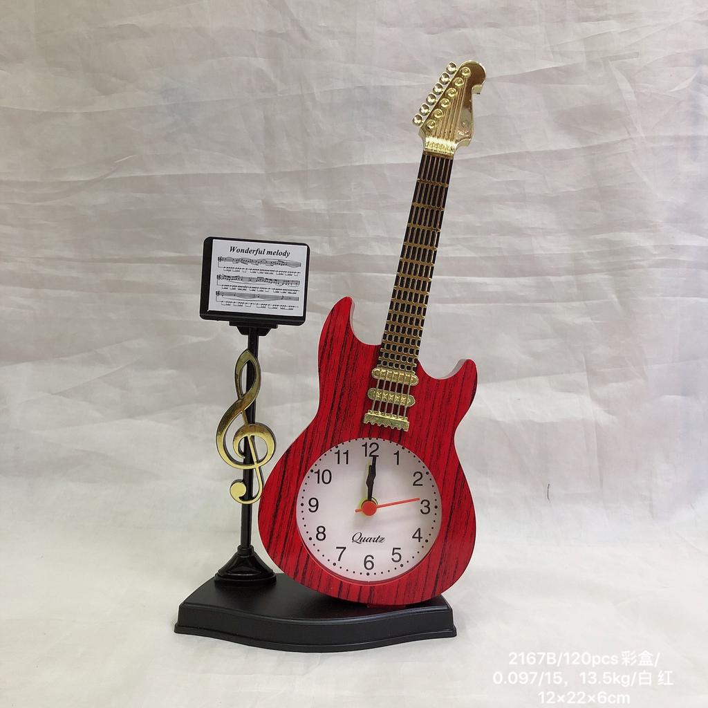 Персонализированный антикварный гитарный инструмент креативный будильник, модные часы-маятник в стиле музыкального инструмента