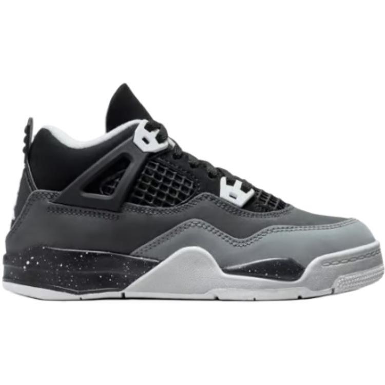 Кроссовки Air Jordan 4 Retro PS Fear 2024 Kids черные белые антрацитовые FV4537-002