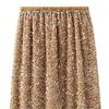 Women Skirt Solid Color Shiny Sequin Decoration Midi Skirt Elastic High Waist Back Slit Design Skirt Beach Weddings Skirt