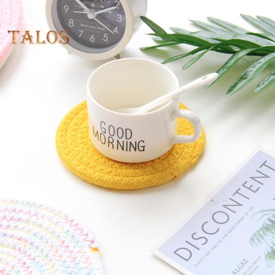 Подставка для стола, многоразовая противоожоговая хлопковая веревка, практичный изоляционный коврик ручной работы, декоративная подушка для столовой для бара