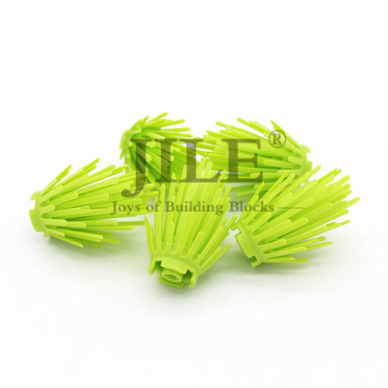 10 шт. Moc Plant Prickly Bush 2x2x4 строительные блоки 6064 Садовая трава DIY кирпичи совместимы с игрушками для просмотра улиц города