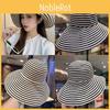 Striped Foldable Women Sun Bucket Hat Fashion Summer Sunshade Cap Breathable