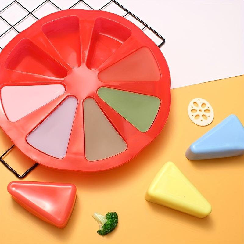 Набор силиконовых форм для выпечки треугольной формы - Антипригарная форма для выпечки на 8 ячеек для брауни, блинов, кексов и т. д.. - Идеально для свадеб, фестивалей и ежедневной выпечки