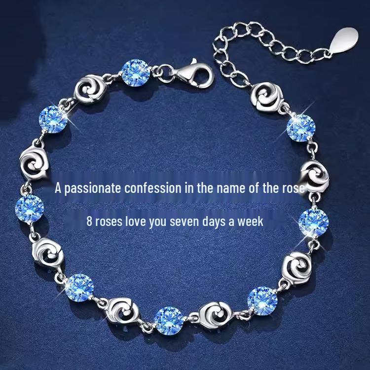 Классический браслет Синяя Колдунья: Элегантный женский ювелирный подарок для девушки или лучшей подруги.