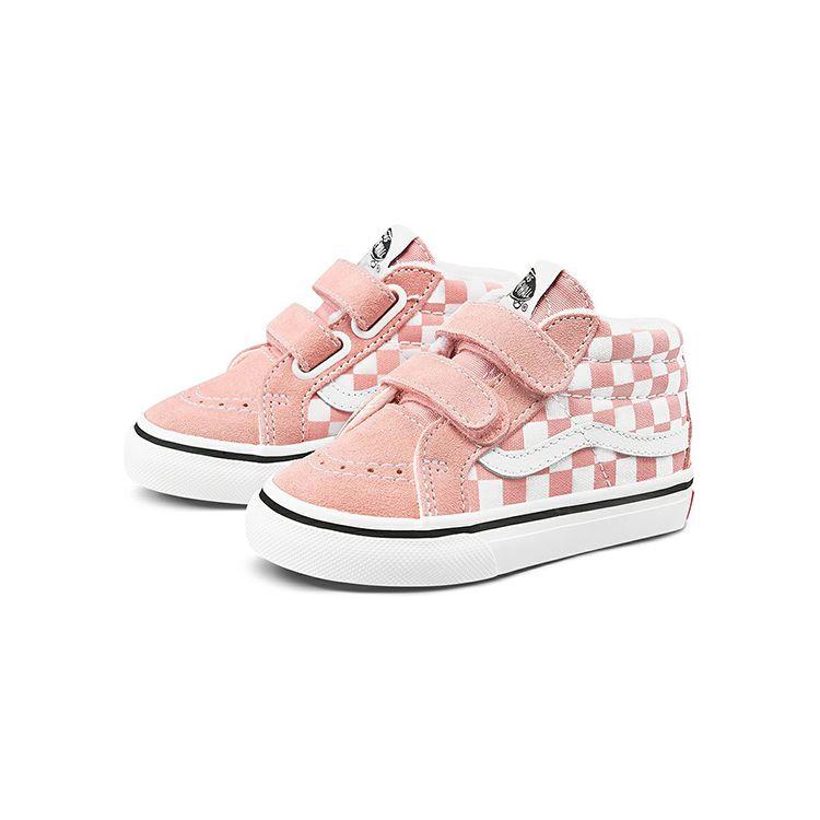 Vans Sk8 Mid Reissue V Comfortable Versatile Mid-Top Walking Shoes Baby Sneaker Pink White VN0A348J0I0