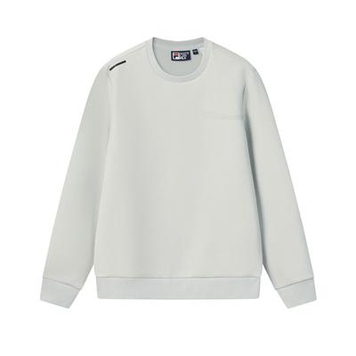 Fila Белый Минималистичный Классический Модный Повседневный Универсальный Удобный Свитшот Пуловер с Круглым Вырезом Мужской свитшот Серый F11M543217FGY