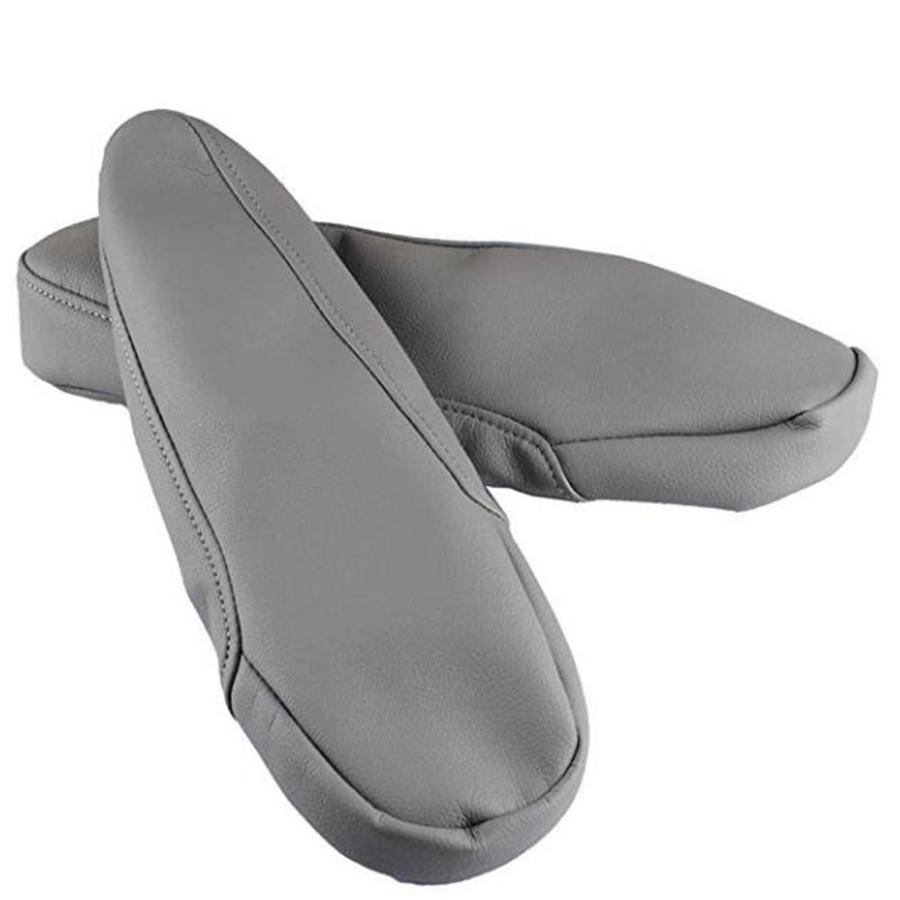 2X Серый Чехол на подлокотник из ПУ кожи Обивка Подходит для Honda Odyssey 2005-2010