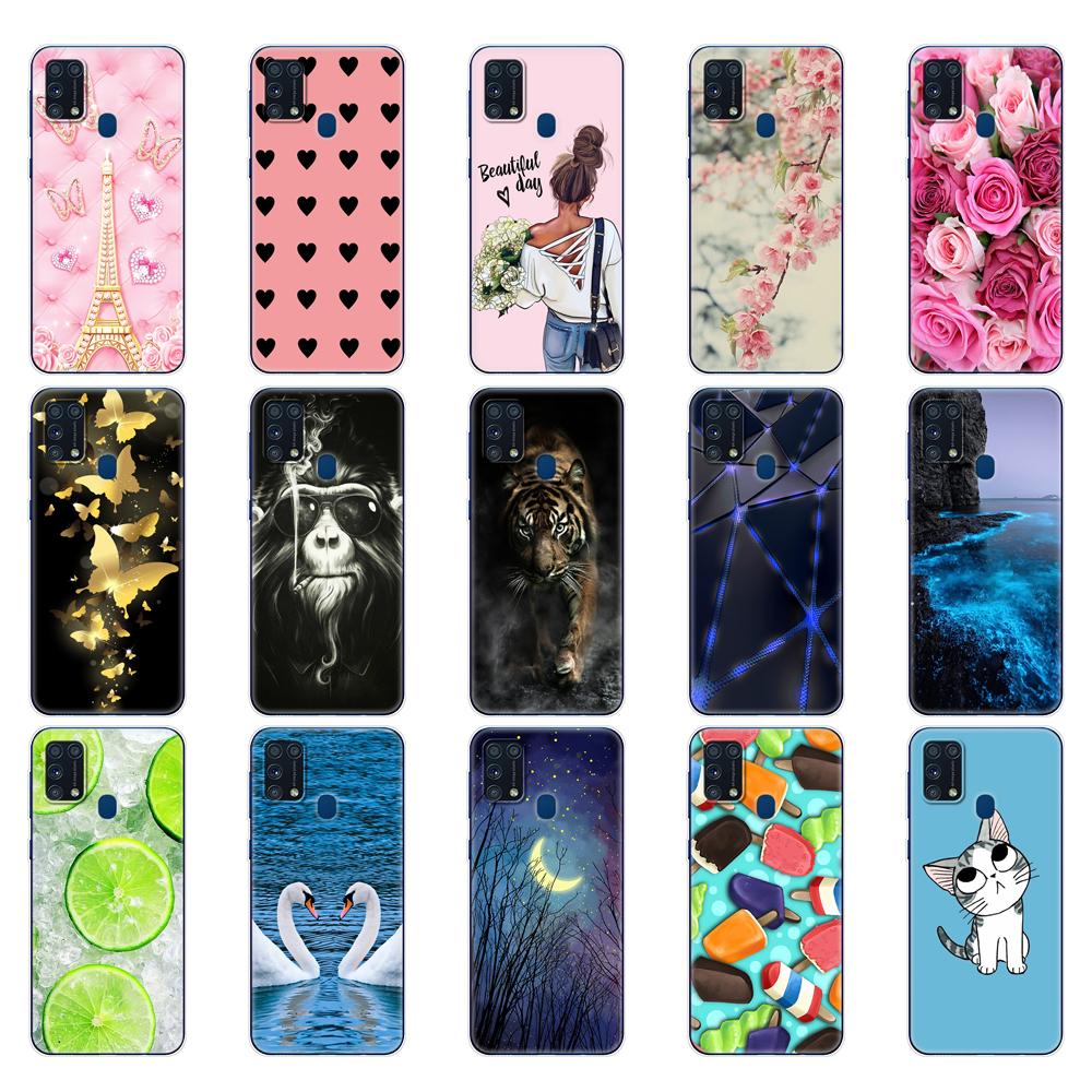 Чехол для Samsung M31, 6,4 дюйма, мягкий силиконовый чехол из ТПУ для Samsung Galaxy M31 M 31 SM-M315FZBVSER m315, задняя панель телефона, бампер, чехол