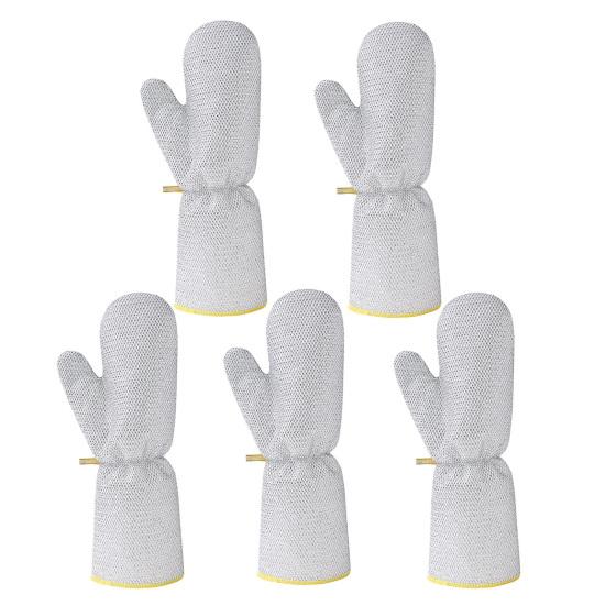 2/5 шт. Проволочные перчатки для мытья посуды, многоразовые кухонные перчатки из сетчатой ткани с рыбьей чешуей, щадящие посуду, для уборки
