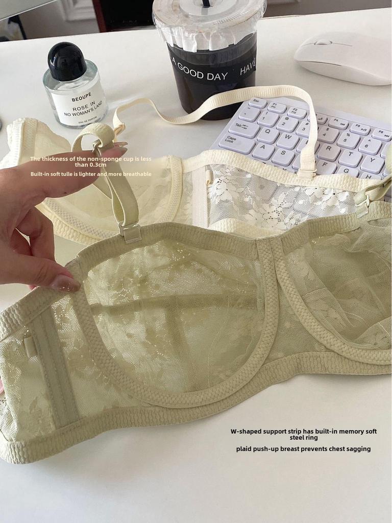 Бюстгальтер без бретелек с защитой от провисания для большой груди, маленький размер, ультратонкий, нескользящий, невидимый топ-труба