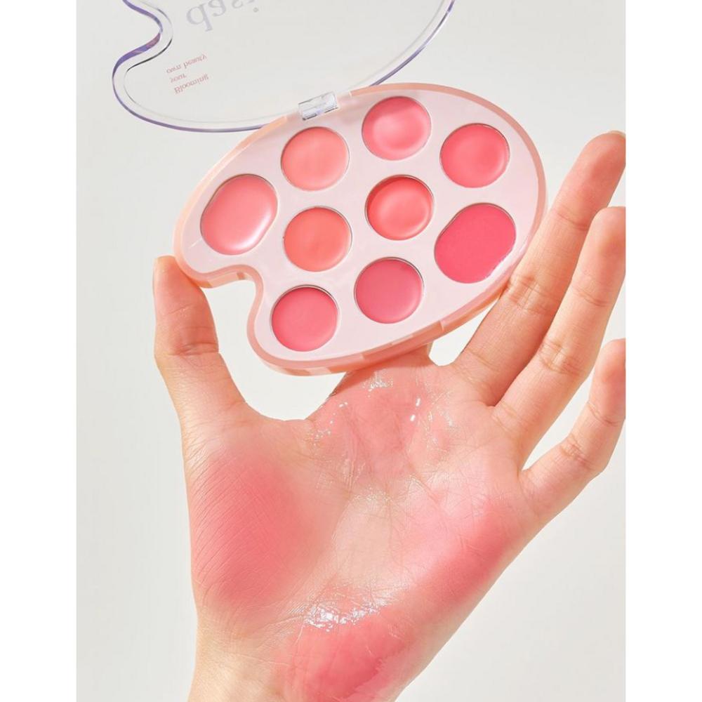 D.I.Y Lip and Cheek Palette That Completes Your Own Mood Coloring [Day_Zeek Mood Painting Lip and Cheek Palette], 1 Piece, 04 #Rose Coloring