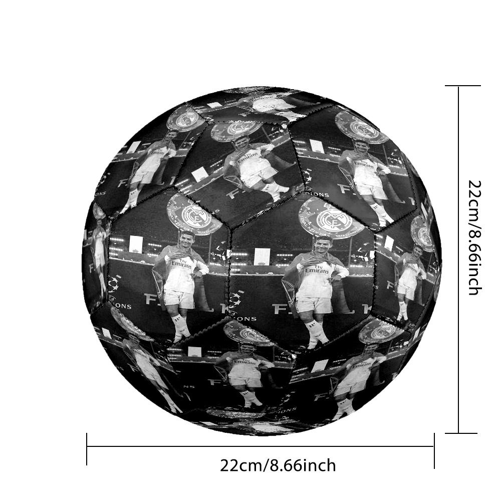 Ronaldo's Legacy Black White Size 5 Football Machine-Stitched Indoor/Outdoor Training and Matches Unique Gift for Soccer Lovers