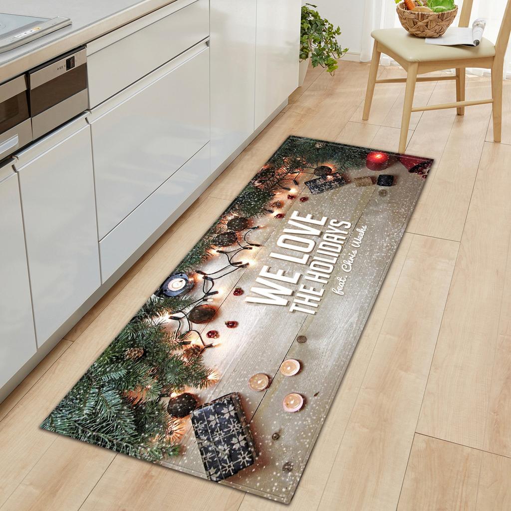 Christmas Kitchen Sand Carpet Doormat Long Floor Mat
